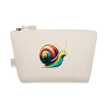 Snail Cute Kawaii Cartoon Clipart Animal Face - Organic Pouch - nature - Front