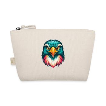 Falcon Cute Kawaii Cartoon Clipart Animal Face - Organic Pouch - nature - Front