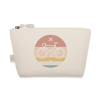 retro Fahrrad Rennrad Singlespeed Fixie Symbol - Bio-Täschchen - Natur - Vorne