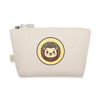 Hedgehog Kawaii Cartoon Character Animal Pet Face - Organic Pouch - nature - Front