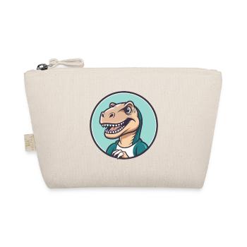 Dinosaur Kawaii Cartoon Character Animal Pet Face - Organic Pouch - nature - Front