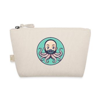 Octopus Kawaii Cartoon Character Animal Pet Face - Organic Pouch - nature - Front