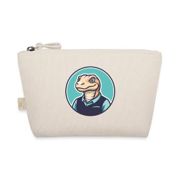 Komodo Kawaii Cartoon Character Animal Pet Face - Organic Pouch - nature - Front