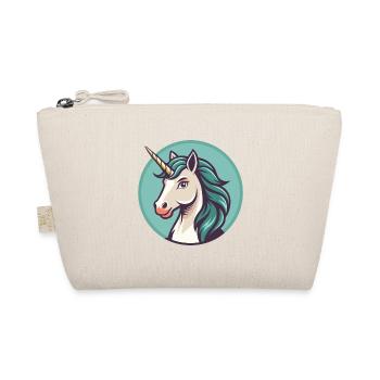 Unicorn Kawaii Cartoon Character Animal Pet Face - Organic Pouch - nature - Front