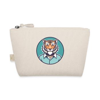 Tiger Kawaii Cartoon Figur Tier Haustier Gesicht - Bio-Täschchen - Natur - Vorne