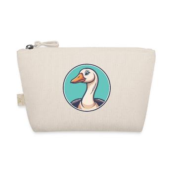 Goose Kawaii Cartoon Character Animal Pet Face - Organic Pouch - nature - Front
