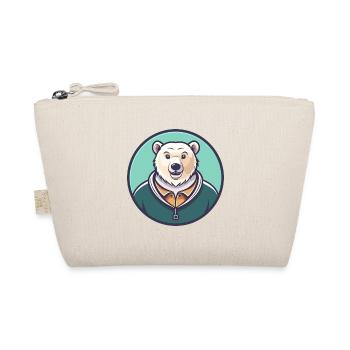 ours polaire kawaii dessin animé personnage visage animal - Trousse biologique - nature - Devant