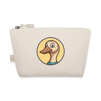 Goose Kawaii Cartoon Character Animal Pet Face - Organic Pouch - nature - Front