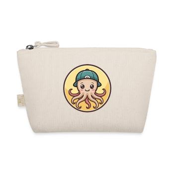 Octopus Kawaii Cartoon Character Animal Pet Face - Organic Pouch - nature - Front
