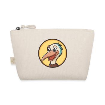 Pelican Kawaii Cartoon Character Animal Pet Face - Organic Pouch - nature - Front