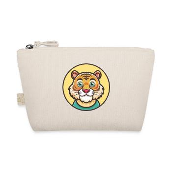Tiger Kawaii Cartoon Figur Tier Haustier Gesicht - Bio-Täschchen - Natur - Vorne