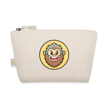 Yeti Kawaii Cartoon Character Animal Pet Face - Organic Pouch - nature - Front