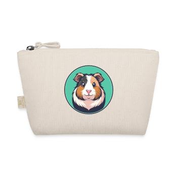 Guinea Pig Kawaii Cartoon Character Animal Face - Organic Pouch - nature - Front