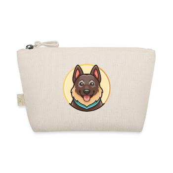 Black Norwegian Elkhound Dog Breed Cartoon Kawaii - Organic Pouch - nature - Front