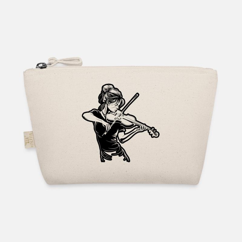 Fiddle Girl Drawing Organic Pouch
