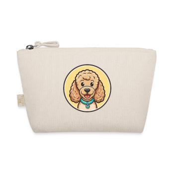 Corded Poodle Dog Breed Cartoon Kawaii Clipart Pet - Organic Pouch - nature - Front