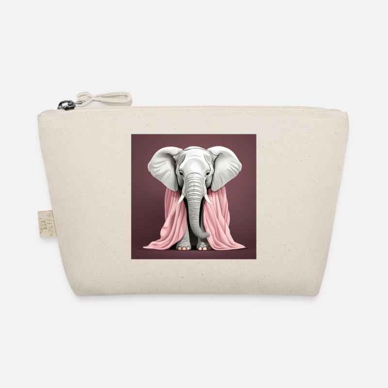Elefant mit rosa Decke Bio-Täschchen