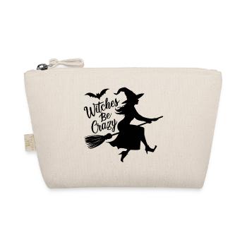 Halloween Witch Broom Witches Be Crazy - Organic Pouch - nature - Front