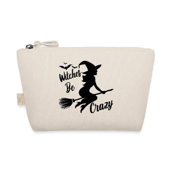 Hexe Hexenbroomen Spruch Witches Be Crazy - Organic Pouch - nature - Front