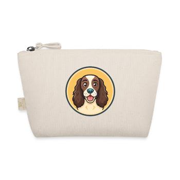 French Spaniel Dog Breed Cartoon Kawaii Clipart - Organic Pouch - nature - Front