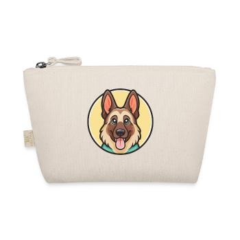 German Shepherd Dog Breed Cartoon Kawaii Clipart - Organic Pouch - nature - Front