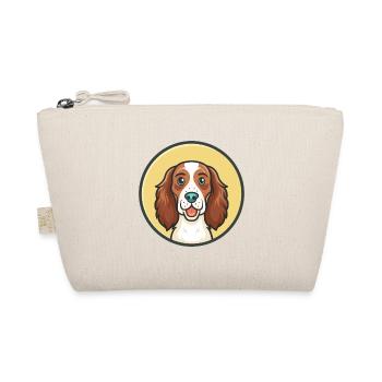Irish Red And White Setter Dog Breed Funny Cartoon - Organic Pouch - nature - Front