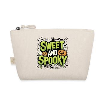 Sweet and Spooky Süßer Halloween Spruch - Bio-Täschchen - Natur - Vorne