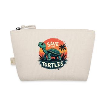 Turtle Save The Turtles Ocean Sea Nature - Organic Pouch - nature - Front