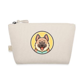 Norwegian Elkhound Dog Breed Cartoon Kawaii - Organic Pouch - nature - Front