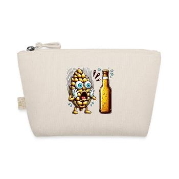 Lustige Bier Hopfen Design - Bio-Täschchen - Natur - Vorne