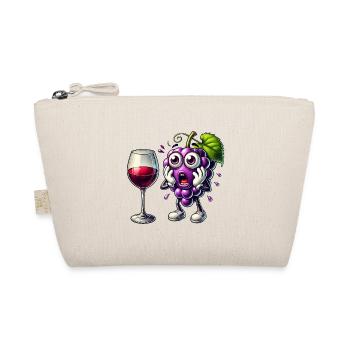 Lustiges Wein Trauben Design - Bio-Täschchen - Natur - Vorne