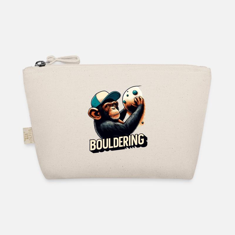 Bouldering Chimpanzee Climbing Gift Organic Pouch