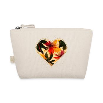 Flower Heart: Abstract Love - Organic Pouch - nature - Front
