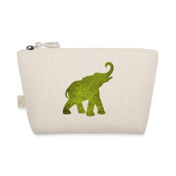 Yoga Éléphant Vert Motif Médiatation Inde om - Trousse biologique - nature - Devant