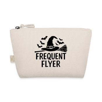 Halloween Spruch Zitat Frequent Flyer - Bio-Täschchen - Natur - Vorne