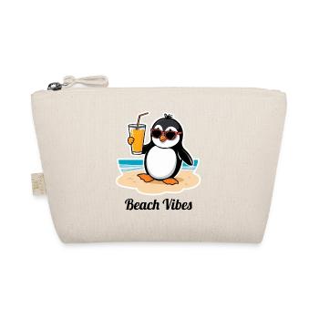 Casual beach penguin – summer holiday feeling - Organic Pouch - nature - Front