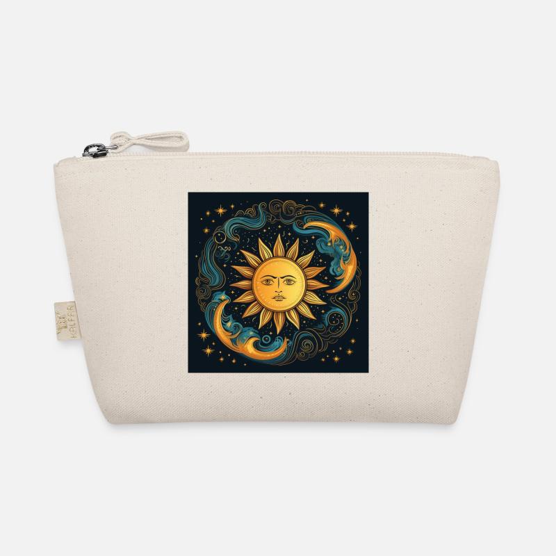 Sonnenmondzyklus kosmische Kunst Bio-Täschchen
