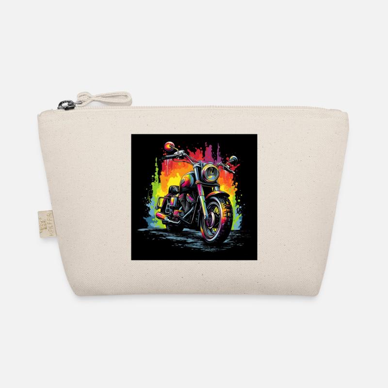 Rainbow Motorcycle Splash Organic Pouch