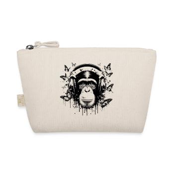 GROOVIN' MONKEY MIT KOPFHÖRERN - Bio-Täschchen - Natur - Vorne