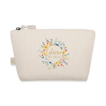 Lehrerin mit Herz! Personalisierbares Design - Bio-Täschchen - Natur - Vorne