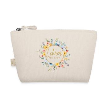 Lehrer mit Herz! Personalisierbares Design - Bio-Täschchen - Natur - Vorne