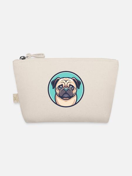 Mops Hund Rasse Cartoon Kawaii Clipart Illustration - Bio-Täschchen - Natur