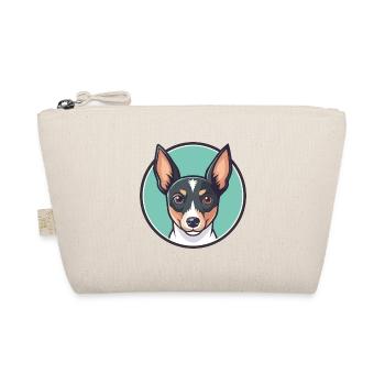 Rat Terrier Dog Breed Funny Cartoon Kawaii Clipart - Organic Pouch - nature - Front