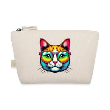 Kater mit Sonnenbrille - Bio-Täschchen - Natur - Vorne