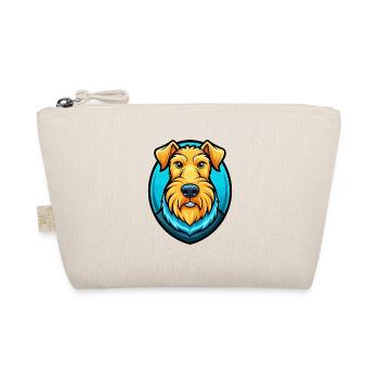 Airedale Terrier Hund Buntes Kawaii Cartoon Haustier - Bio-Täschchen - Natur - Vorne