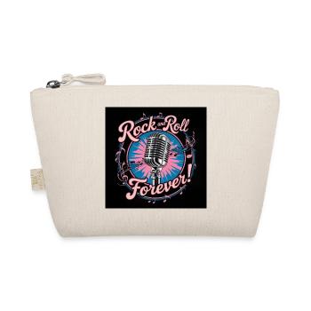 "Rock and Roll Forever" Vintage Musik T-Shirt Desi - Bio-Täschchen - Natur - Vorne