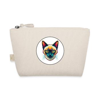 Chat siamois à poil court race dessin animé Kawaii Animal - Trousse biologique - nature - Devant