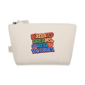 PIXELATED DREAMS, REAL VICTORIES, GAMING - Organic Pouch - nature - Front