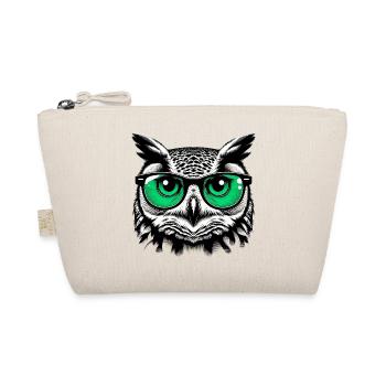 Eule mit Brille - Bio-Täschchen - Natur - Vorne