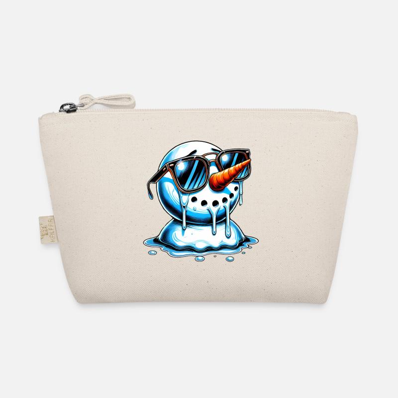 Melting Snowman with Cool Shades Organic Pouch
